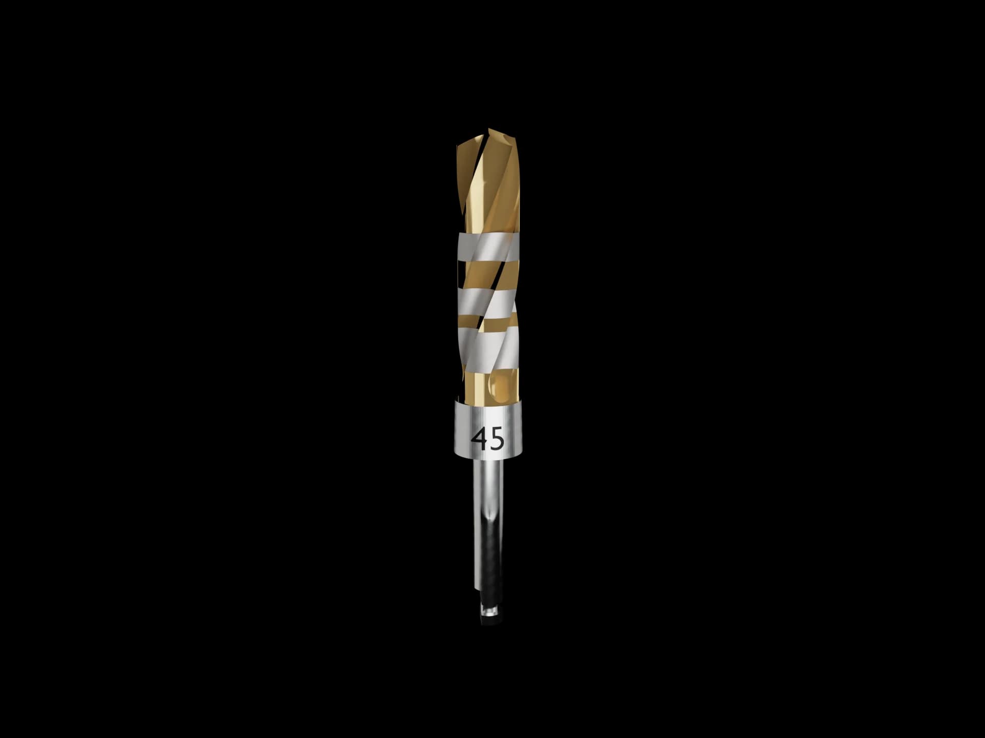 Crown Down individual tungsten carbide drill #45, Ø 4.5 mm