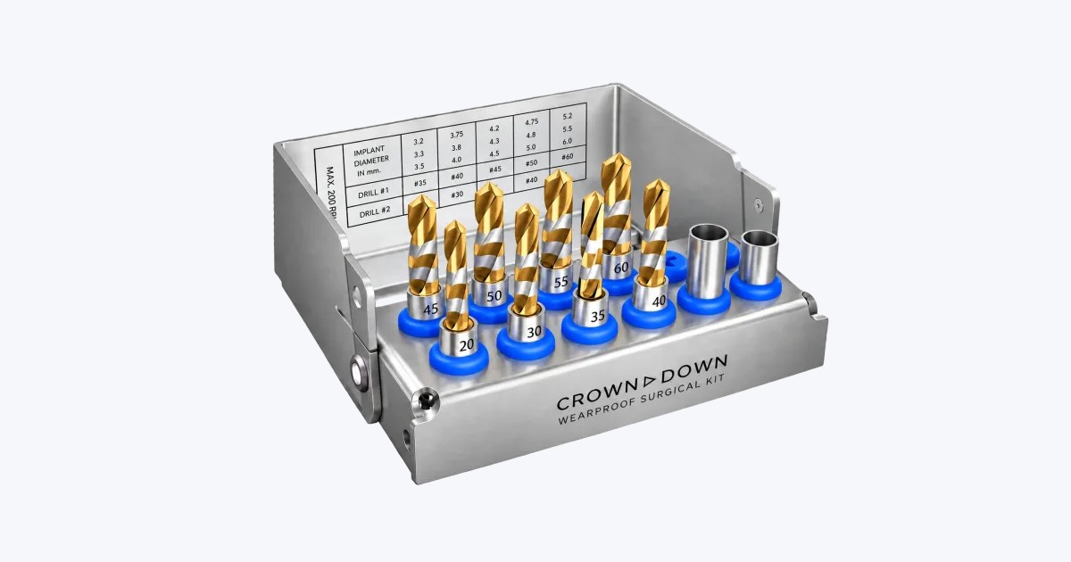 The Crown Down Kit (Tungsten Carbide, 2-Drill Osteotomy)