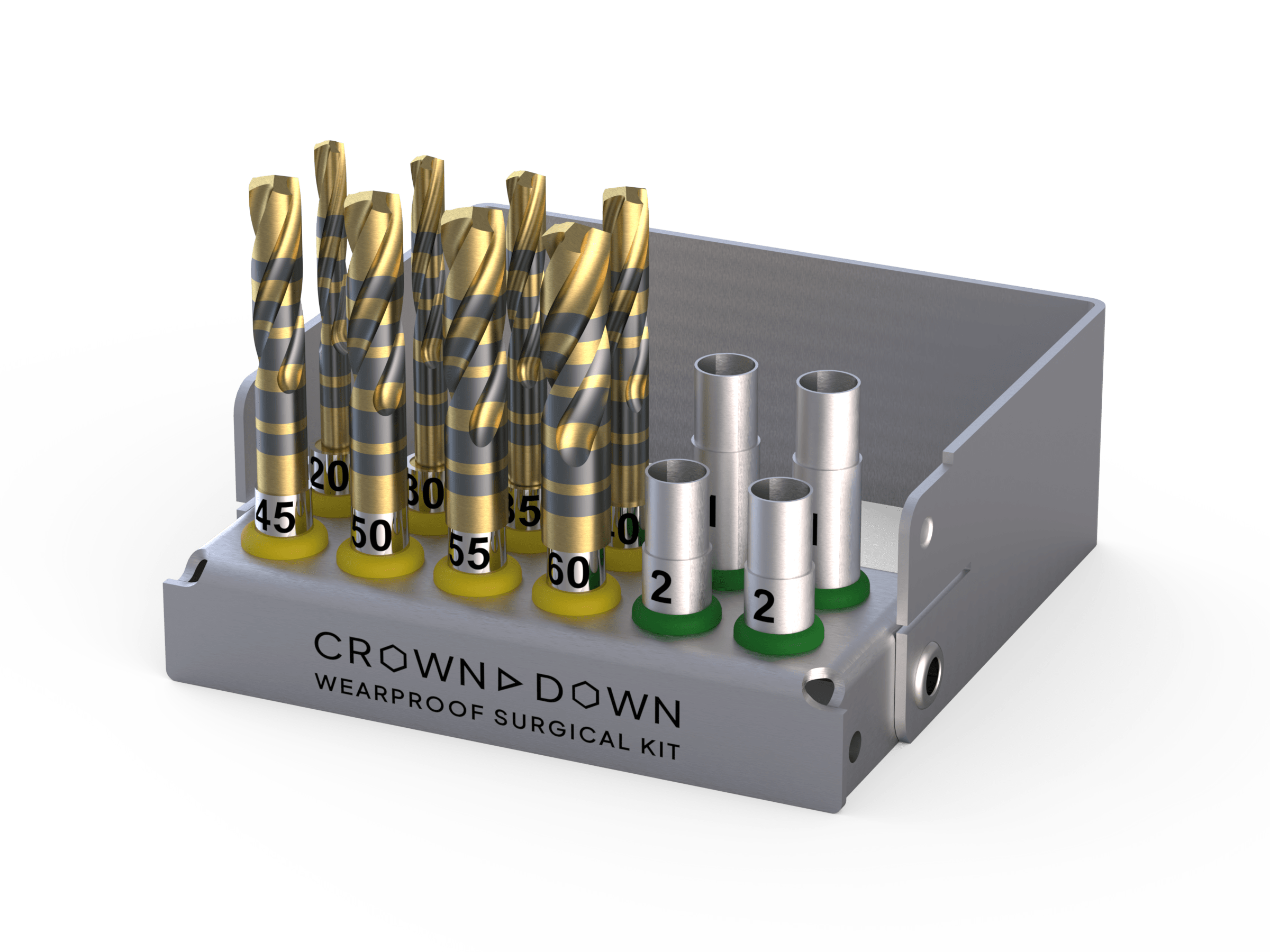 Crown Down Guided Surgical Kit — full kit view